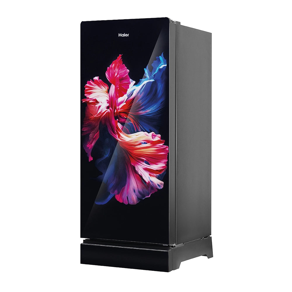 Haier 190L 3 Star Wave Glass Single Door Refrigerator | HRD-2113PWGA-N-3