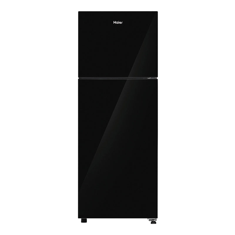 Haier 240L 2 Star Black Glass Double Door Refrigerator (HRF-2902EKGA-P)-1