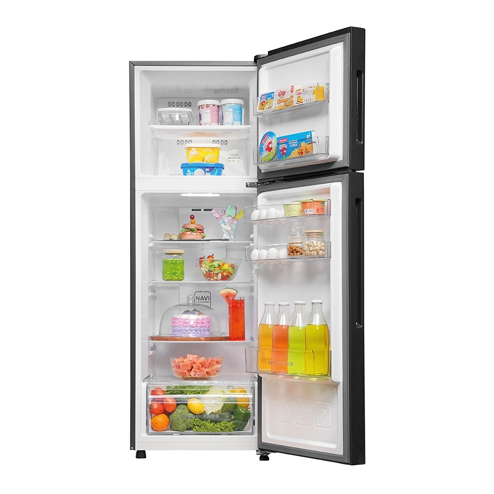 Haier 240L 2 Star Black Glass Double Door Refrigerator (HRF-2902EKGA-P)-2