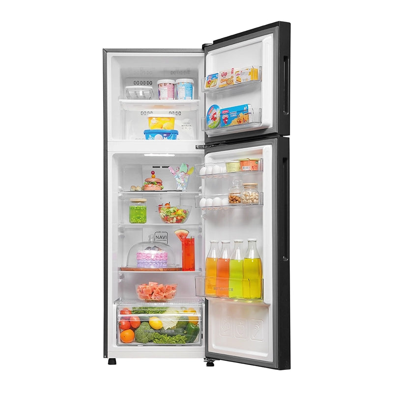 Haier 240L 2 Star Black Glass Double Door Refrigerator (HRF-2902EKGA-P)-2
