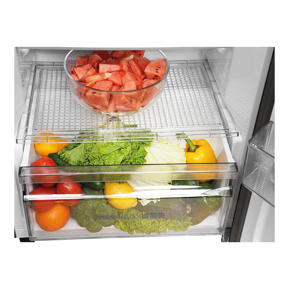 Haier 240L 2 Star Black Glass Double Door Refrigerator (HRF-2902EKGA-P)-8