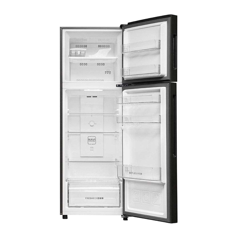 Haier 240L 2 Star Black Glass Double Door Refrigerator (HRF-2902EKGA-P)-6