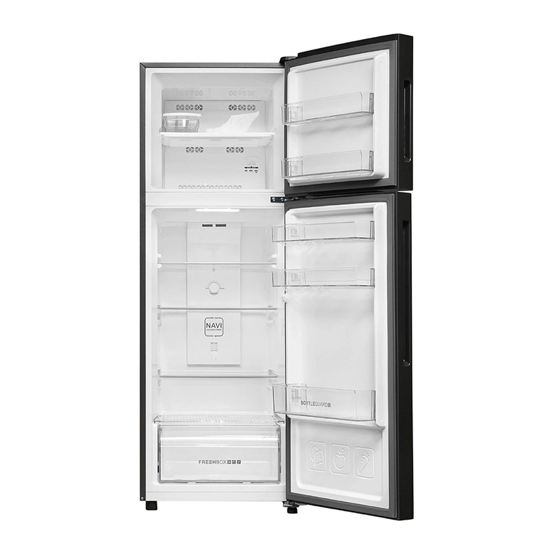 Haier 240L 2 Star Black Glass Double Door Refrigerator (HRF-2902EKGA-P)-6