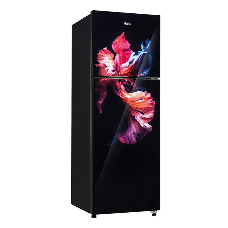 Haier 240L 2 Star Wave Glass Double Door Refrigerator  (HRF-2902EWGA-P)-3