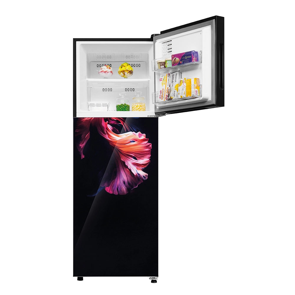 Haier 240L 2 Star Wave Glass Double Door Refrigerator  (HRF-2902EWGA-P)