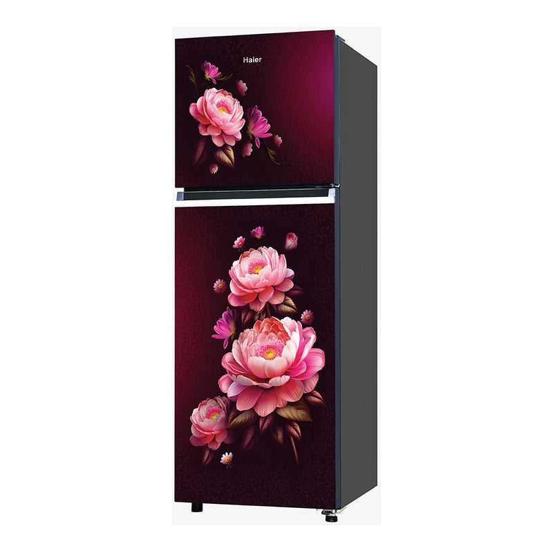 Haier 240L 2 Star Red Blossom Double Door Refrigerator (HRF-2902ICRBA-P)-3