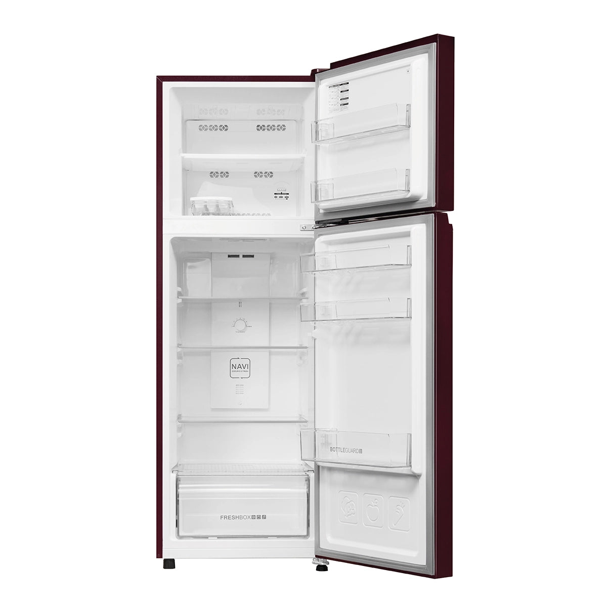 Haier 240L 2 Star Red Carnation Double Door Refrigerator  (HRF-2902IERCA-P)-6