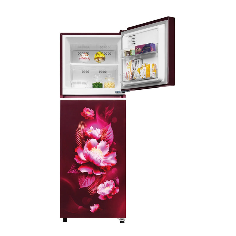 Haier 240L 2 Star Red Carnation Double Door Refrigerator  (HRF-2902IERCA-P)-2