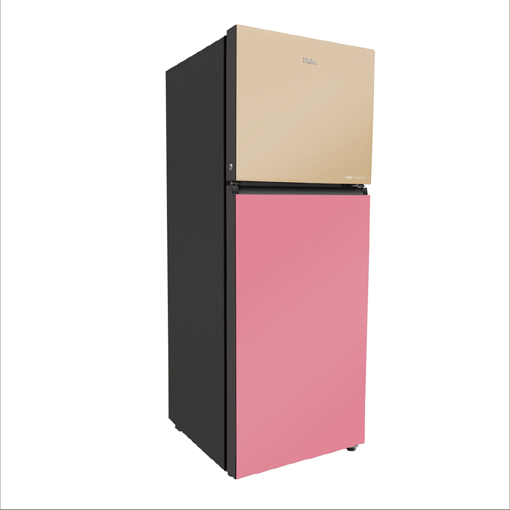 Haier 328L 2 Star Cream Pink Glass Double Door Refrigerator  (HRF-3782CPGA-P)-3