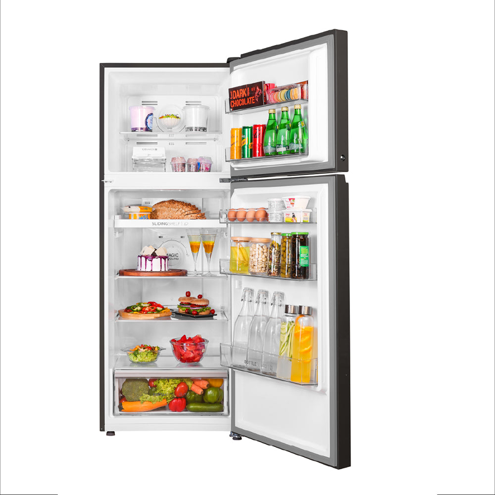 Haier 328L 2 Star Cream Pink Glass Double Door Refrigerator  (HRF-3782CPGA-P)-4
