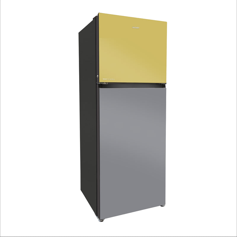Haier 328L 2 Star Yellow Grey Glass Double Door Refrigerator (HRF-3782YGGA-P)-3