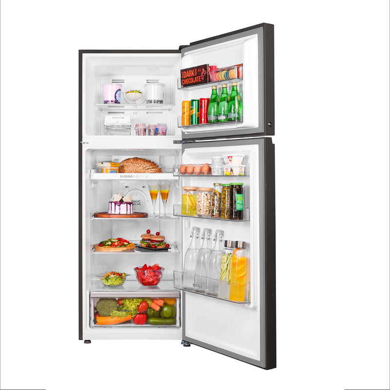 Haier 328L 2 Star Yellow Grey Glass Double Door Refrigerator (HRF-3782YGGA-P)-4