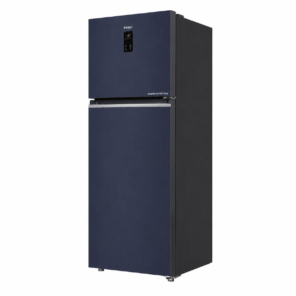 Haier 358L 2 Star Black Glass Double Door Refrigerator | HRF-4082BLUSA-P-5