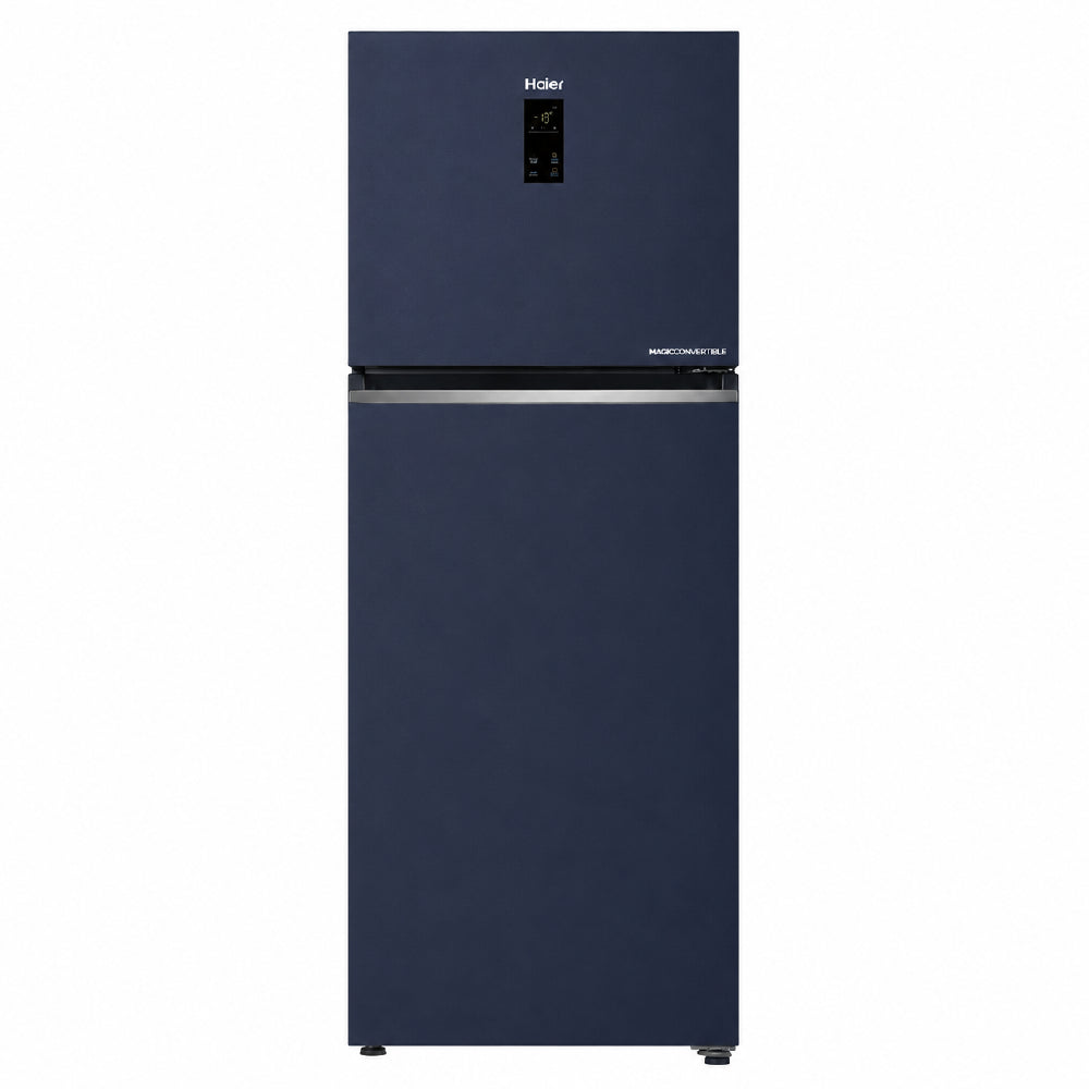 Haier 358L 2 Star Black Glass Double Door Refrigerator | HRF-4082BLUSA-P-1