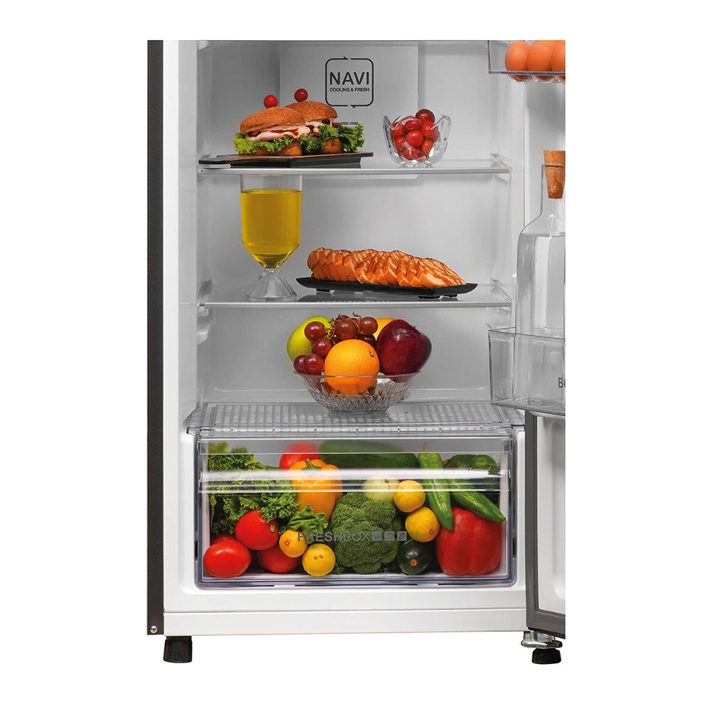 Haier 268L 2 Star Nickel Steel Double Door Refrigerator (HRF-3182IBNSA-P)-7