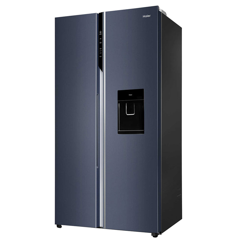 Haier 596L 3 Star Ultramarine Steel Smart Convertible Side-by-Side Refrigerator | HRS-682WUSU1-3