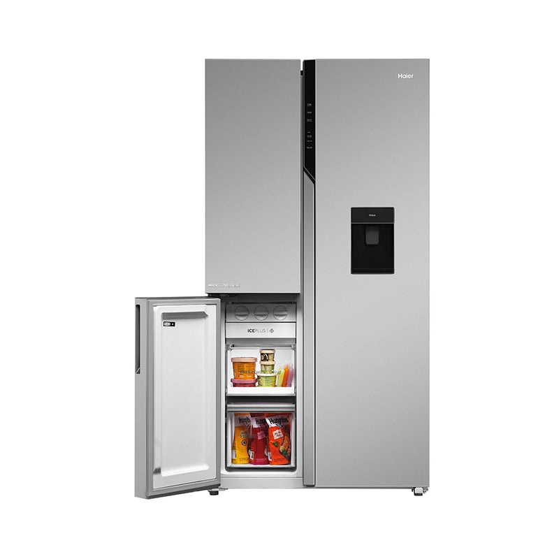 Haier 598L 3 Star Inox Steel 3 Door Smart Convertible Side-by-Side Refrigerator | HRT-683WISU1-3