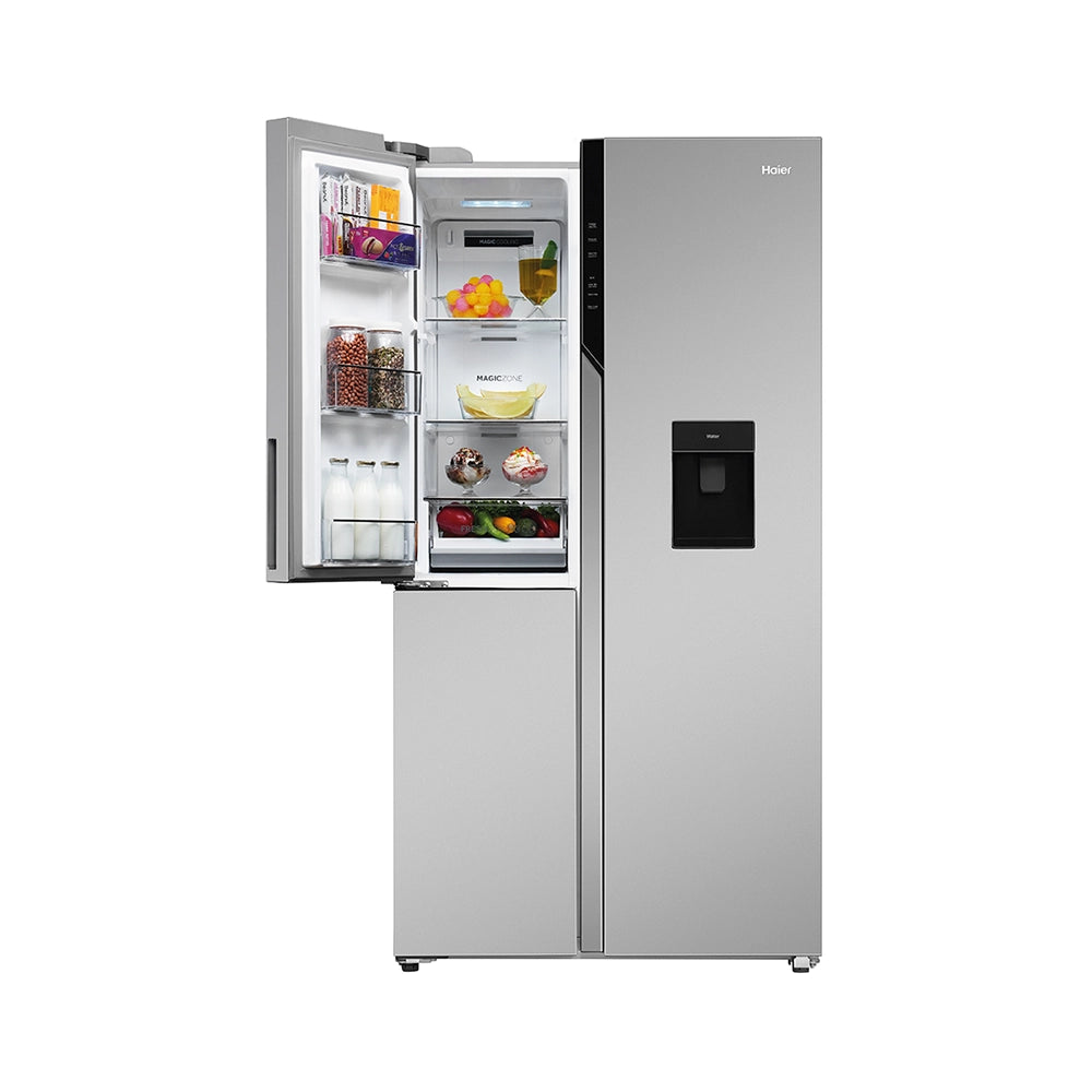 Haier 598L 3 Star Inox Steel 3 Door Smart Convertible Side-by-Side Refrigerator | HRT-683WISU1-10