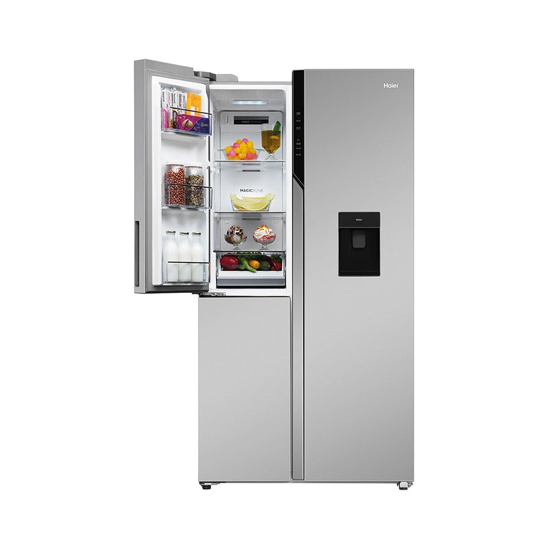 Haier 598L 3 Star Inox Steel 3 Door Smart Convertible Side-by-Side Refrigerator | HRT-683WISU1-10