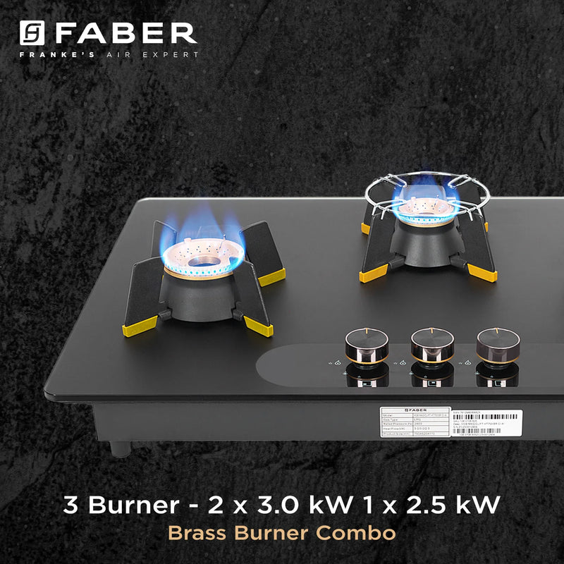 Faber Magiclift HT753 BR CI AI 75 cm Built-In Gas Hob – 3 Burners, Liftable Easy-Clean Design & Flame Failure Safety-11
