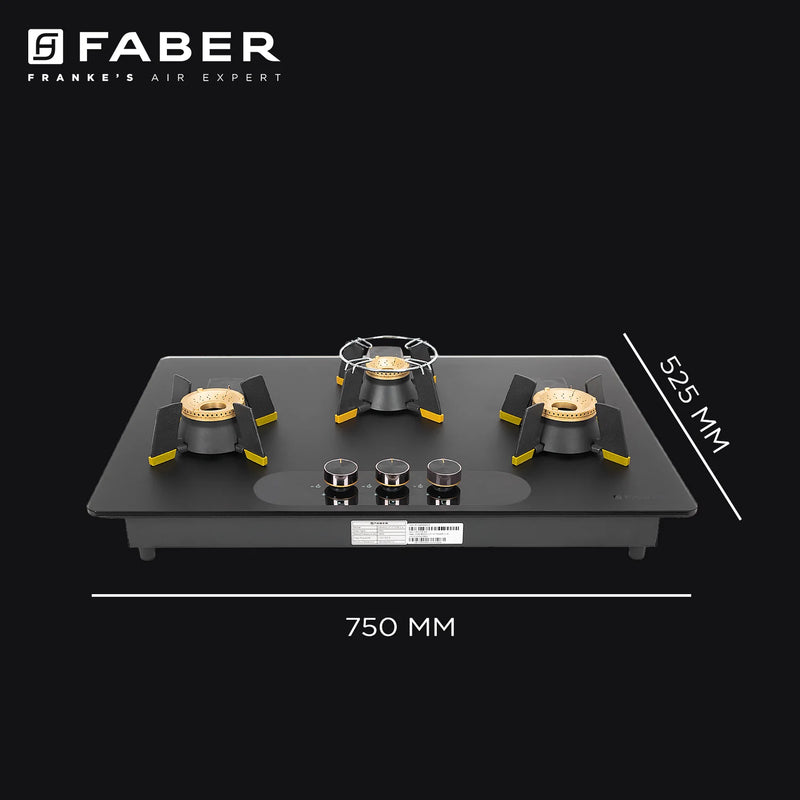 Faber Magiclift HT753 BR CI AI 75 cm Built-In Gas Hob – 3 Burners, Liftable Easy-Clean Design & Flame Failure Safety-13