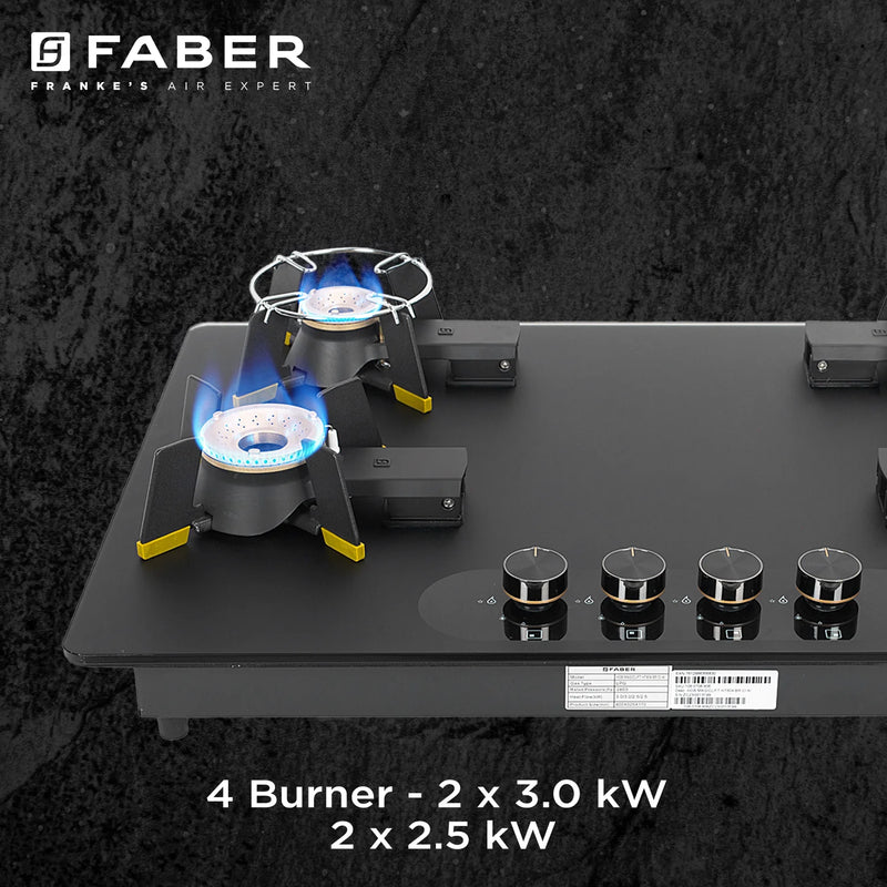 Faber Magiclift HT804 BR CI AI 80 cm Built-In Gas Hob – 4 Burners, Liftable Easy-Clean Design & Flame Failure Safety-11
