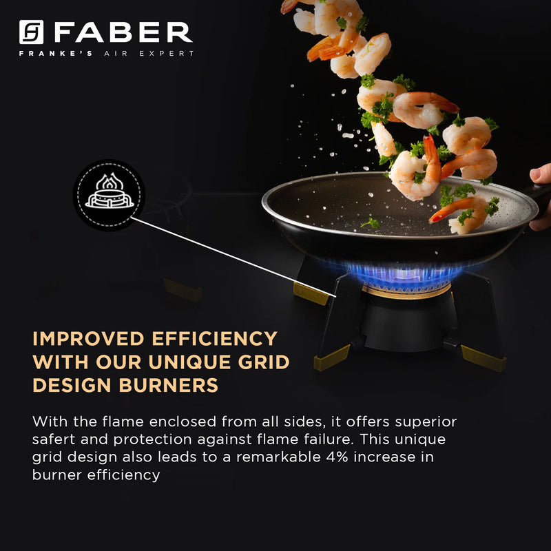 Faber Magiclift HT804 BR CI AI 80 cm Built-In Gas Hob – 4 Burners, Liftable Easy-Clean Design & Flame Failure Safety-12