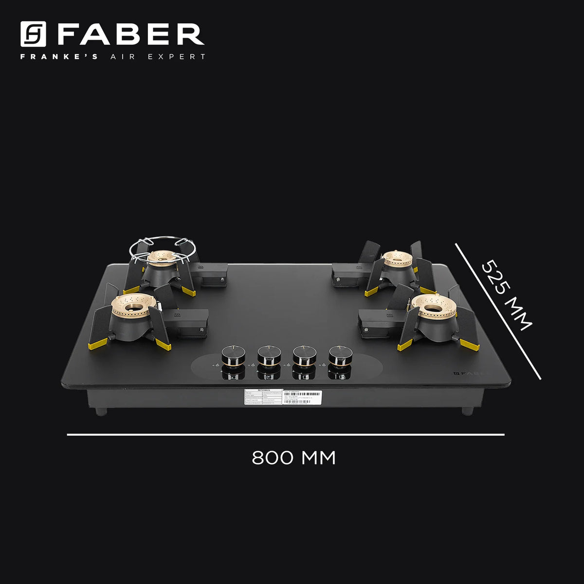 Faber Magiclift HT804 BR CI AI 80 cm Built-In Gas Hob – 4 Burners, Liftable Easy-Clean Design & Flame Failure Safety-13