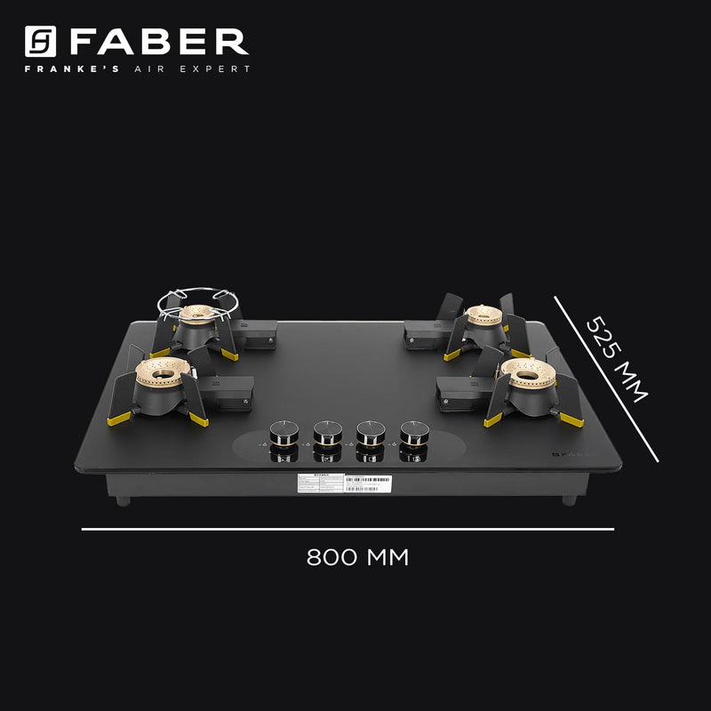 Faber Magiclift HT804 BR CI AI 80 cm Built-In Gas Hob – 4 Burners, Liftable Easy-Clean Design & Flame Failure Safety-13