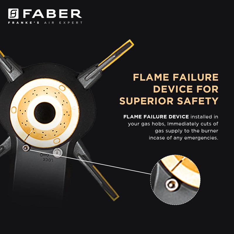 Faber Magiclift HT804 BR CI AI 80 cm Built-In Gas Hob – 4 Burners, Liftable Easy-Clean Design & Flame Failure Safety-14
