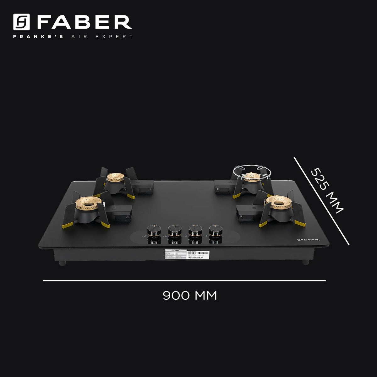 Faber Magiclift HT904 BR CI AI 90 cm Built-In Gas Hob – 4 Burners, Liftable Easy-Clean Design & Flame Failure Safety-12