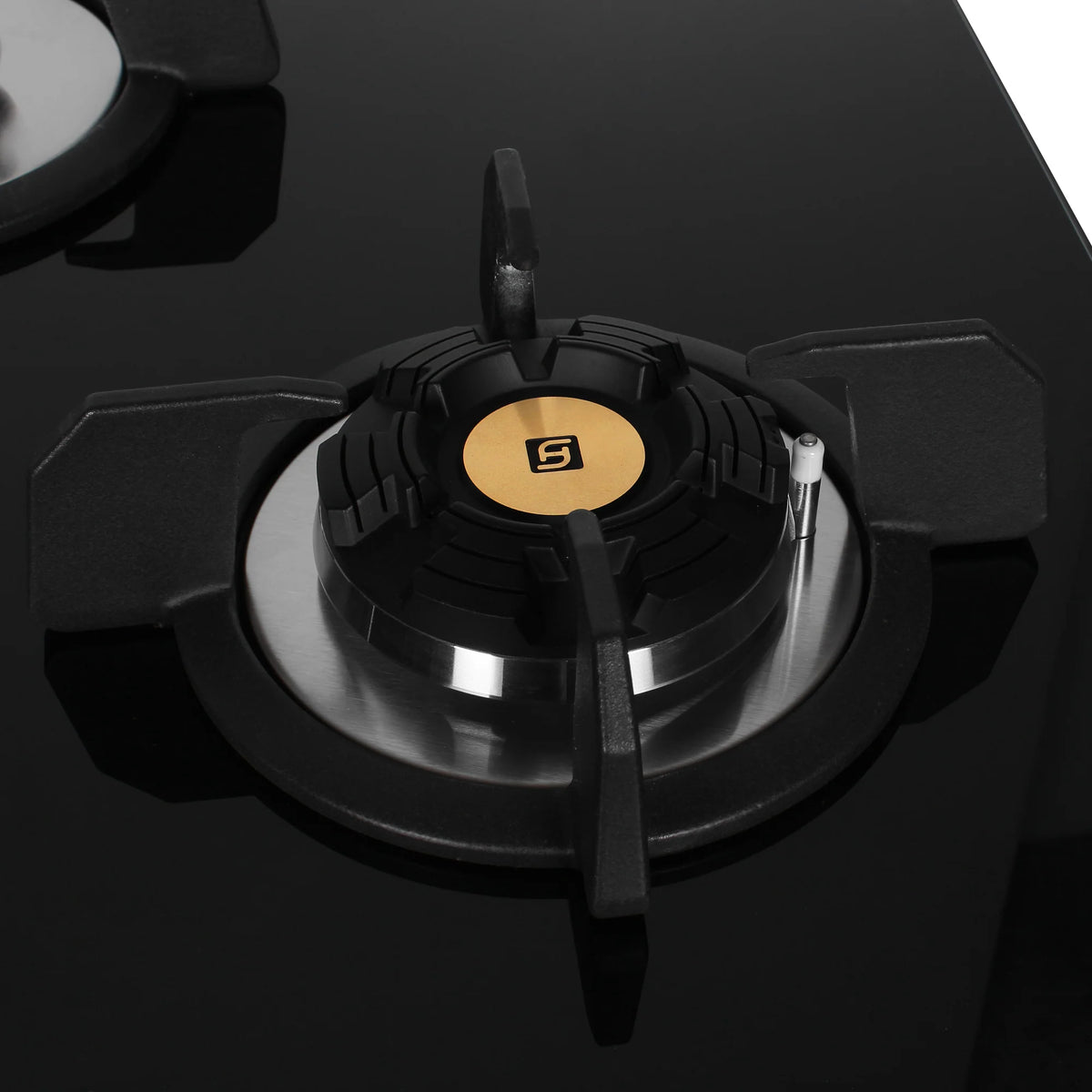 Faber Hob Maxus HT904 CRS BR CI AI – 4-Burner Brass Gas Hob, Tempered Black Glass, Auto Ignition, 90cm-5