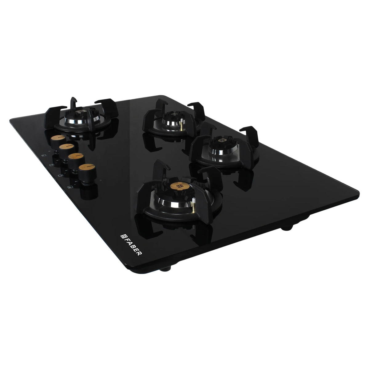 Faber Hob Maxus HT904 CRS BR CI AI – 4-Burner Brass Gas Hob, Tempered Black Glass, Auto Ignition, 90cm-8