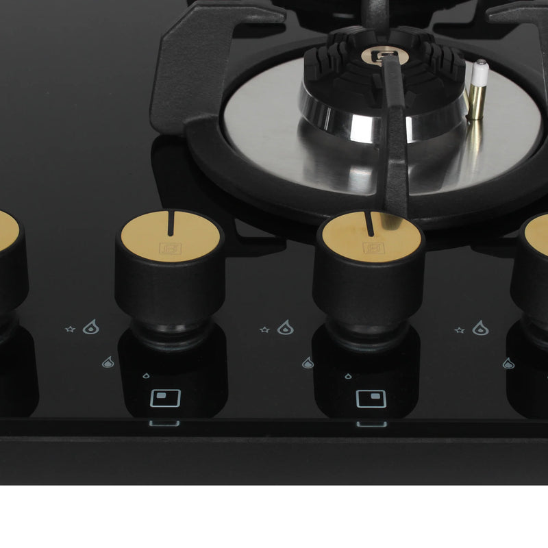 Faber Hob Maxus HT604 CRS BR CI AI – 4-Burner Brass Gas Hob, 60cm, Cast Iron Pan Support, Auto Ignition-4