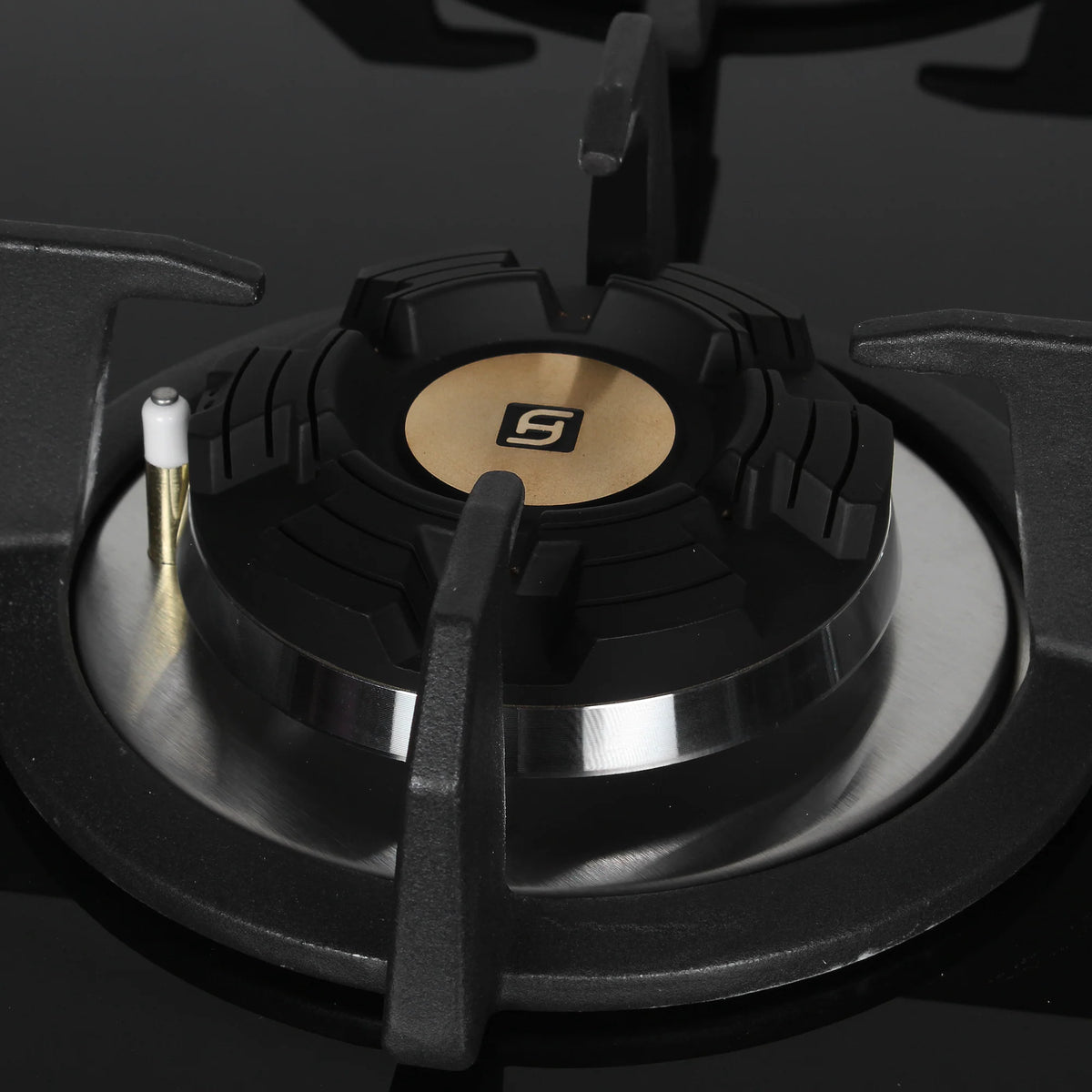 Faber Hob Maxus HT604 CRS BR CI AI – 4-Burner Brass Gas Hob, 60cm, Cast Iron Pan Support, Auto Ignition-5
