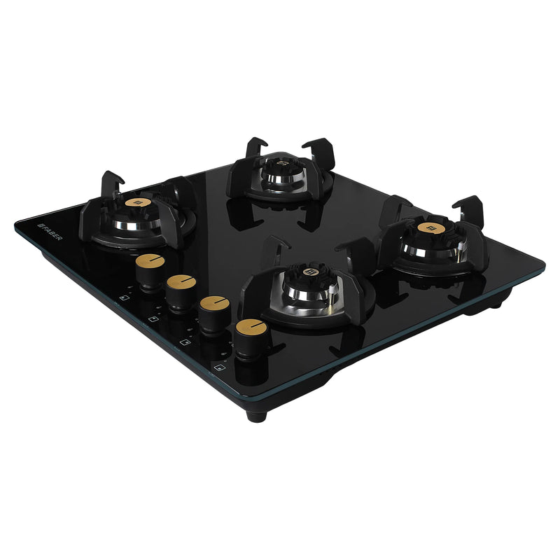Faber Hob Maxus HT604 CRS BR CI AI – 4-Burner Brass Gas Hob, 60cm, Cast Iron Pan Support, Auto Ignition-6