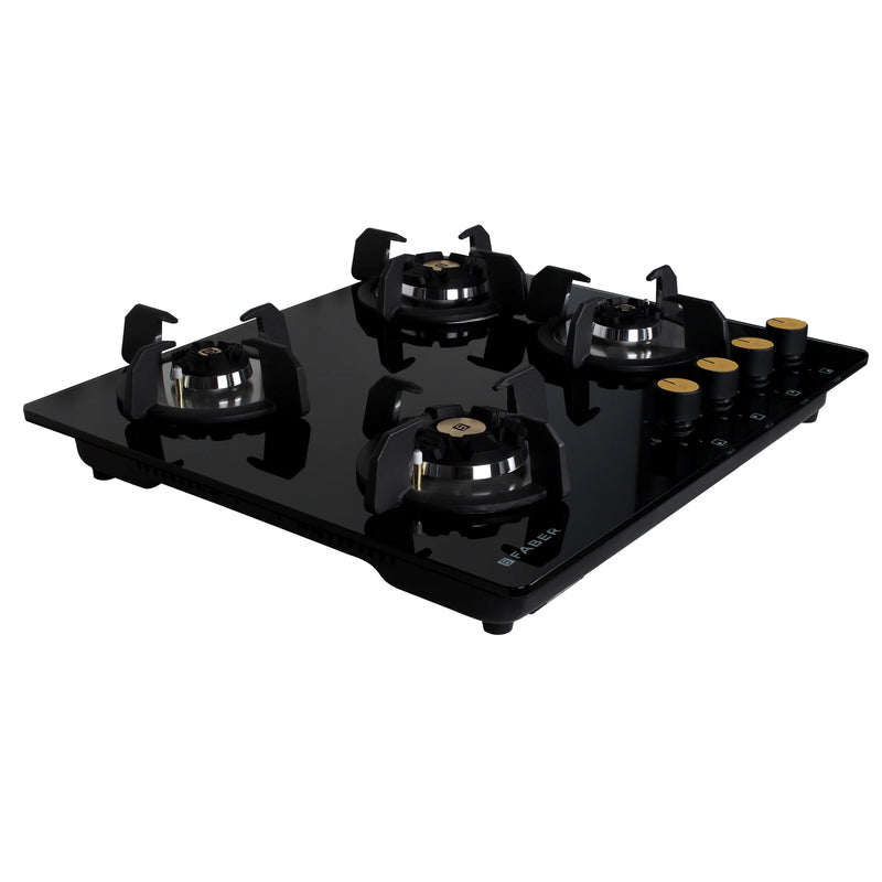 Faber Hob Maxus HT604 CRS BR CI AI – 4-Burner Brass Gas Hob, 60cm, Cast Iron Pan Support, Auto Ignition-7