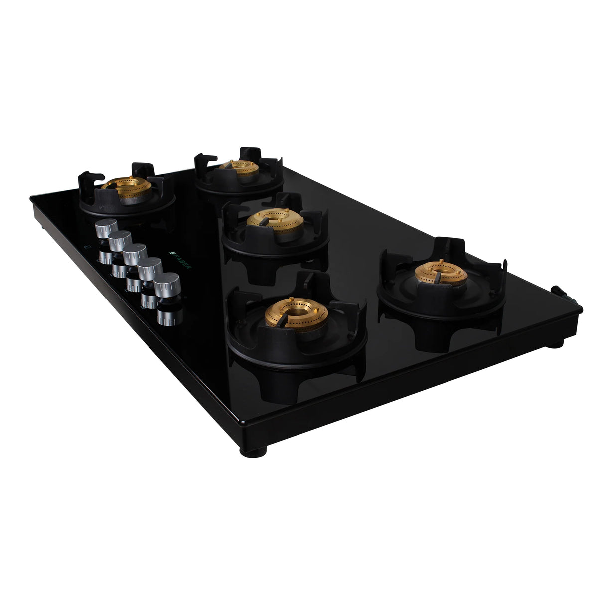 Faber NIOS DLX 905 BB BK Gas Cooktop – 90cm 5 Burner, Brass Burners, Powder Coated Finish, Manual Ignition-4