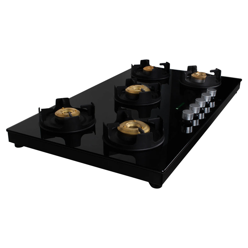 Faber NIOS DLX 905 BB BK Gas Cooktop – 90cm 5 Burner, Brass Burners, Powder Coated Finish, Manual Ignition-7