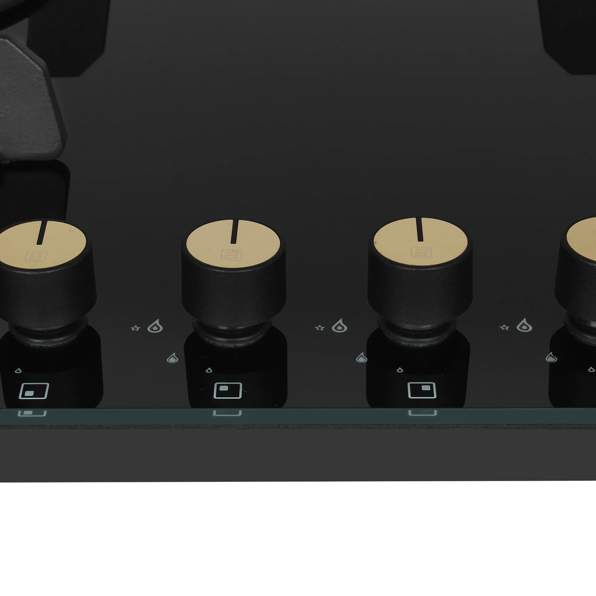 Faber Hob Maxus HT784 CRS BR CI AI – 4-Burner Brass Gas Hob, Tempered Black Glass, Auto Ignition, 78cm-5