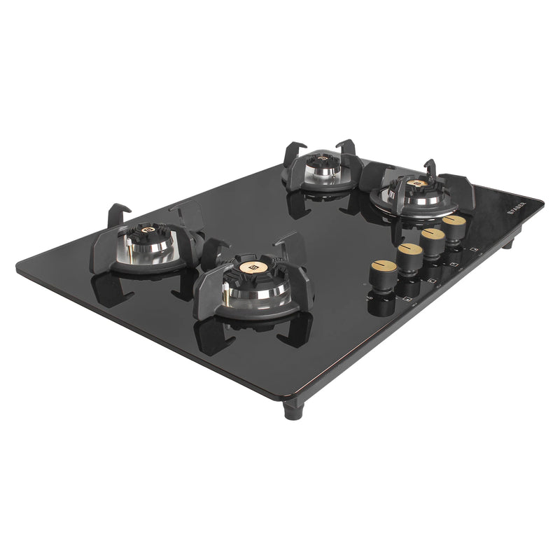 Faber Hob Maxus HT784 CRS BR CI AI – 4-Burner Brass Gas Hob, Tempered Black Glass, Auto Ignition, 78cm-7