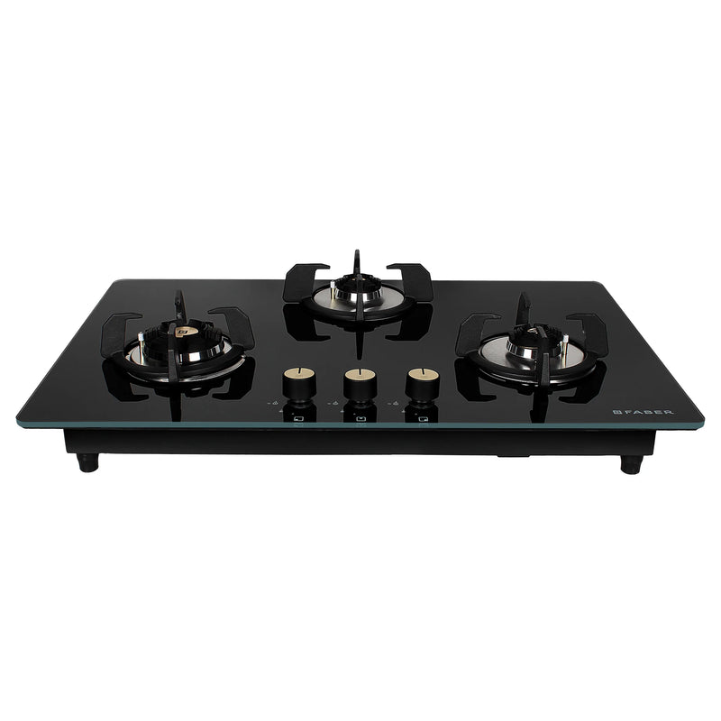 Faber Hob Maxus HT783 CRS BR CI AI – 3-Burner Brass Gas Hob, 78cm, Cast Iron Pan Support, Auto Ignition-1