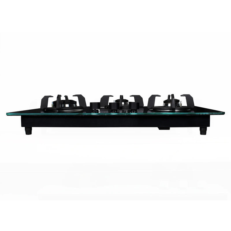 Faber Hob Maxus HT803 CRS BR CI AI – 3-Burner Brass Gas Hob, Tempered Black Glass, Auto Ignition, 80cm-2