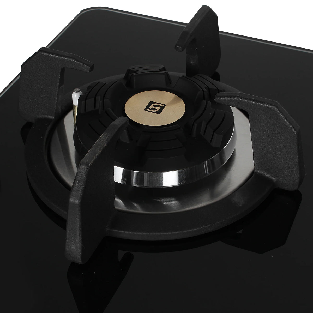 Faber Hob Maxus HT803 CRS BR CI AI – 3-Burner Brass Gas Hob, Tempered Black Glass, Auto Ignition, 80cm-5