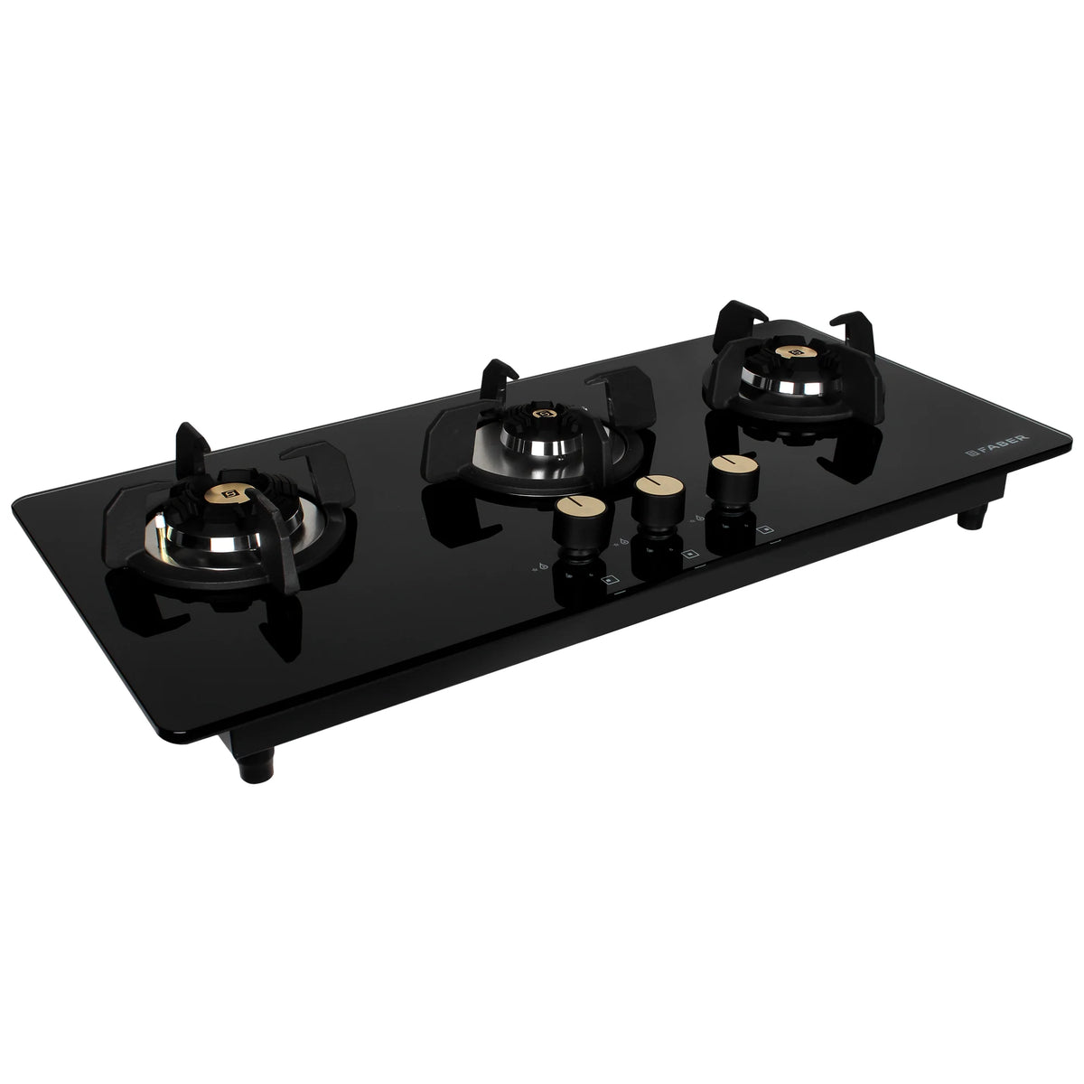 Faber Hob Maxus HT803 CRS BR CI AI – 3-Burner Brass Gas Hob, Tempered Black Glass, Auto Ignition, 80cm-8