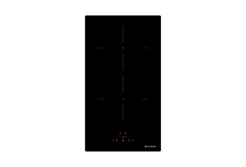 Faber FBH 32 BK Built-in Induction Hob – 2 Induction Zones, 3700W Power, 9-Level Touch Control, Timer & Safety Protection-1