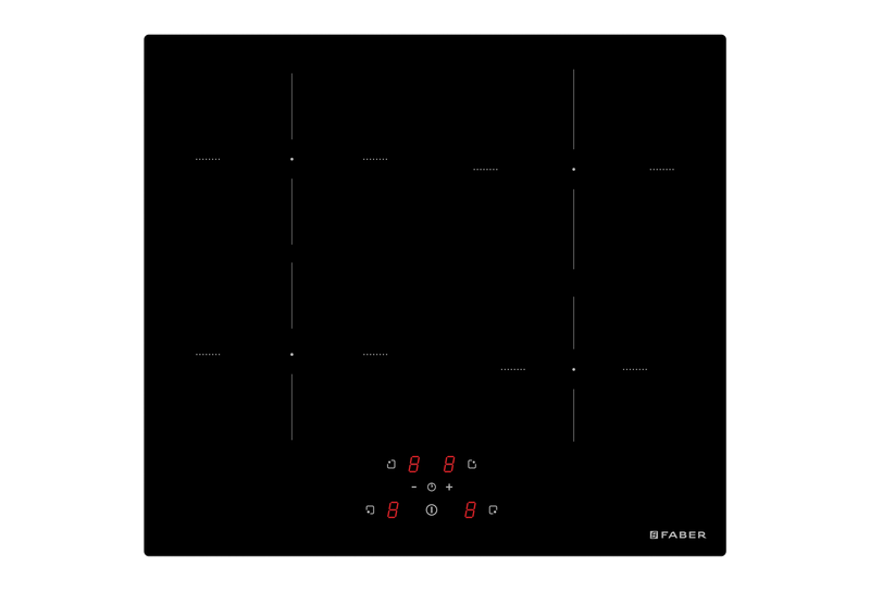 Faber FBH 64 BK Built-in Induction Hob – 4 Induction Zones, 7400W Power, 9-Level Touch Control, Timer & Safety Protection-1