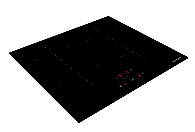 Faber FBH 64 BK Built-in Induction Hob – 4 Induction Zones, 7400W Power, 9-Level Touch Control, Timer & Safety Protection-3