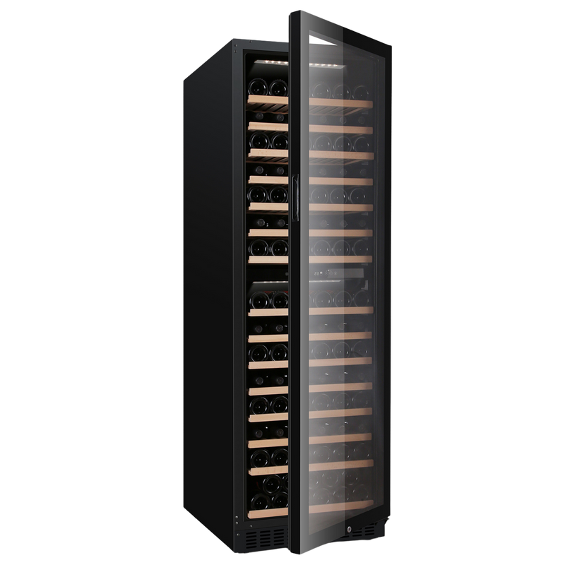 Carysil 165 Bottle Wine Chiller (425L) | Dual Zone Cooling | 5°C–20°C | Freestanding Luxury Wine Cooler | Wooden Shelves | UV Glass Door | LED Display-3