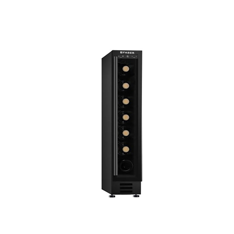 Faber FWC JCF 20 Wine Cooler – 7 Bottle Capacity, Single Zone Cooling, Touch LED Display, Wooden Shelves, Built-in / Freestanding-1